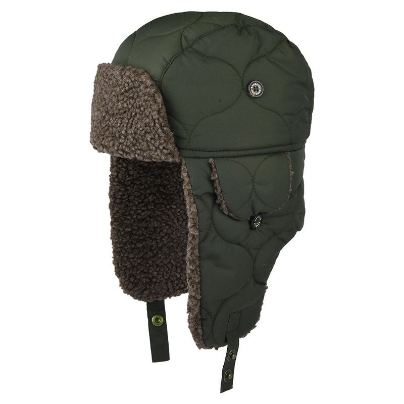 Barbour Hats Sandbay Quilted Trapper Hat – Olive S