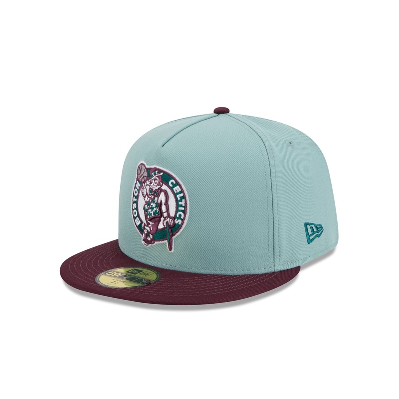 Boston Celtics Beach Kiss Blue 59FIFTY A-Frame Fitted Hat 7