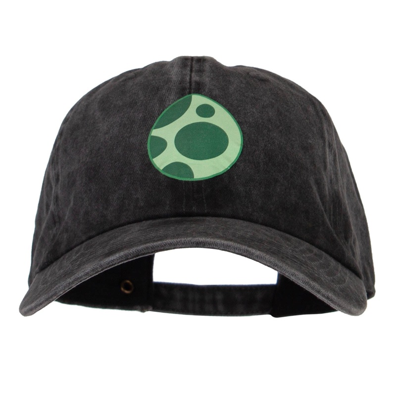 Green Dinosaur Egg Heat Transfer Unstructured Cotton Cap Black One Size
