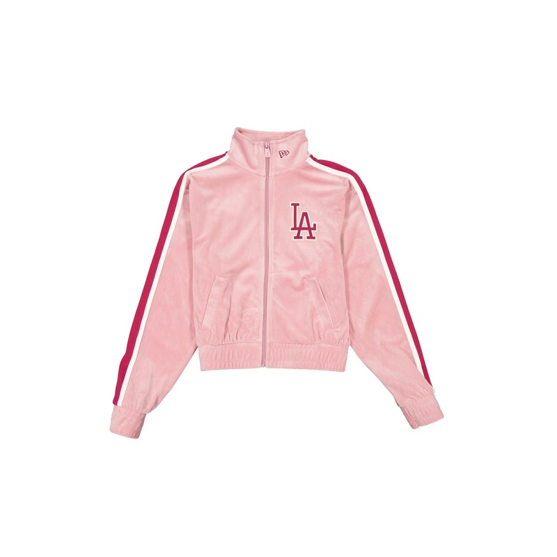Los Angeles Dodgers Women’s Cosmetic Pink Velour Track Jacket XS