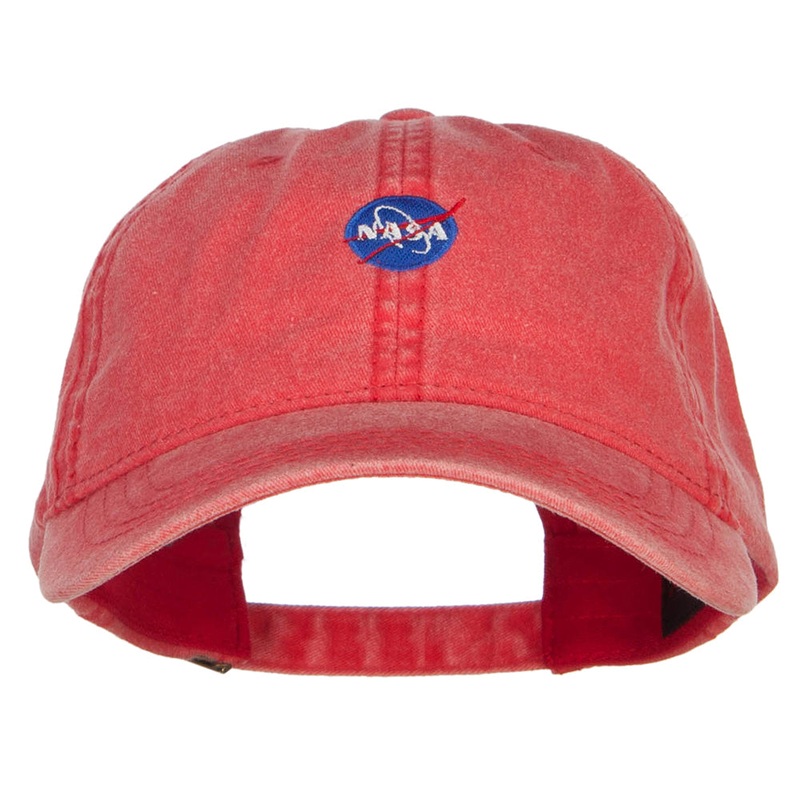 Mini NASA Insignia Embroidered Washed Cap Red One Size
