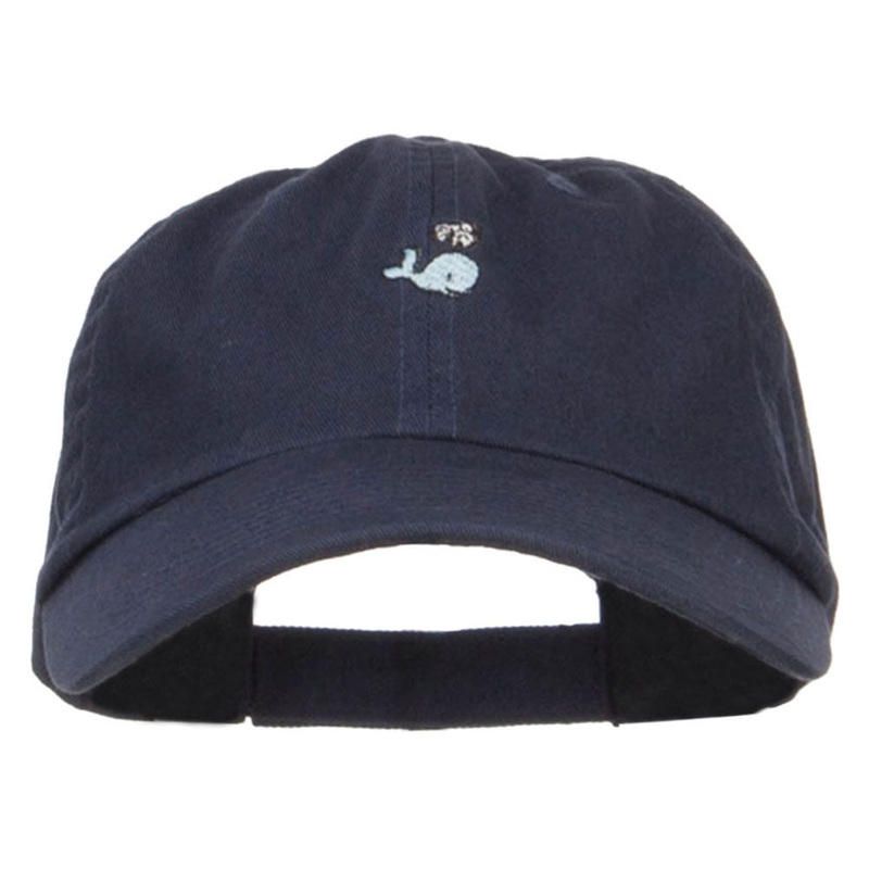 Mini Whale Embroidered Low Cap Navy One Size