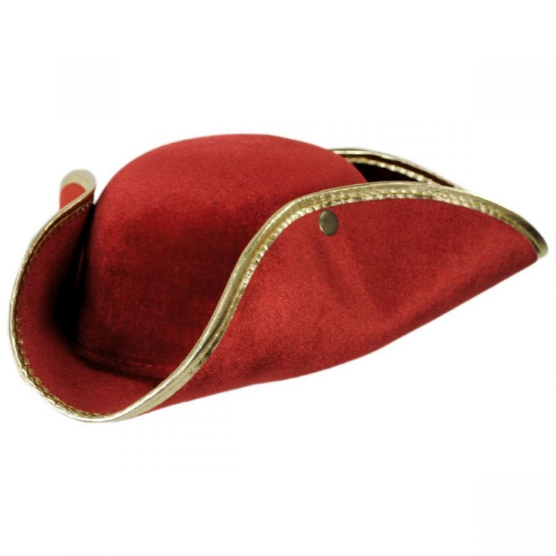 Rum Pirate Hat RED ONE SIZE FITS MOST