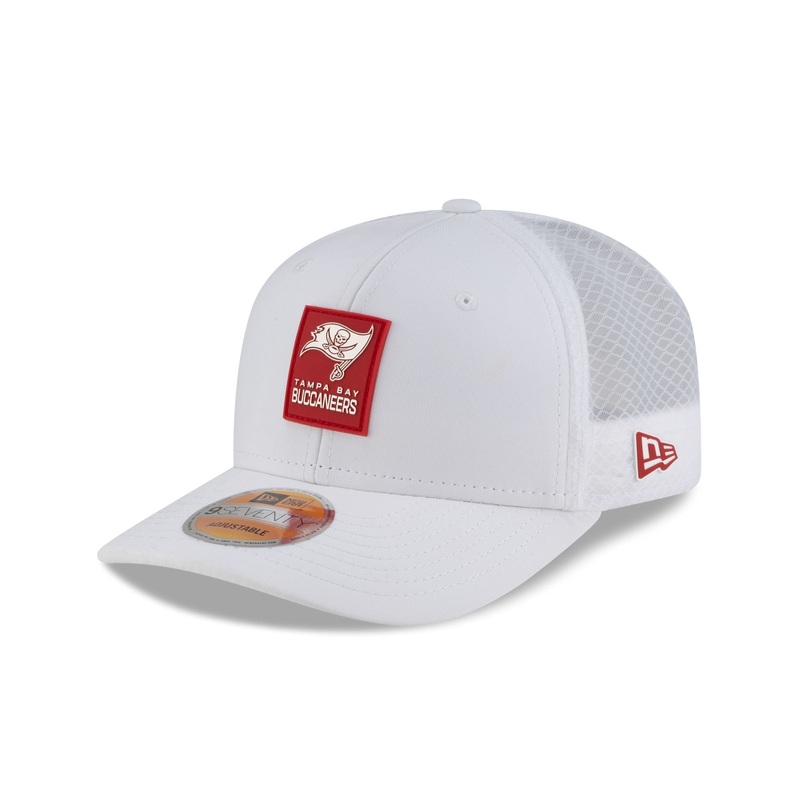 Tampa Bay Buccaneers 2025 Sideline Hot Weather White 9SEVENTY Trucker Hat One Size