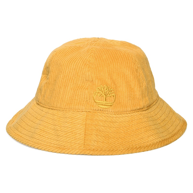 Timberland Hats Round Top Corduroy Bucket Hat – Mustard Small/Medium
