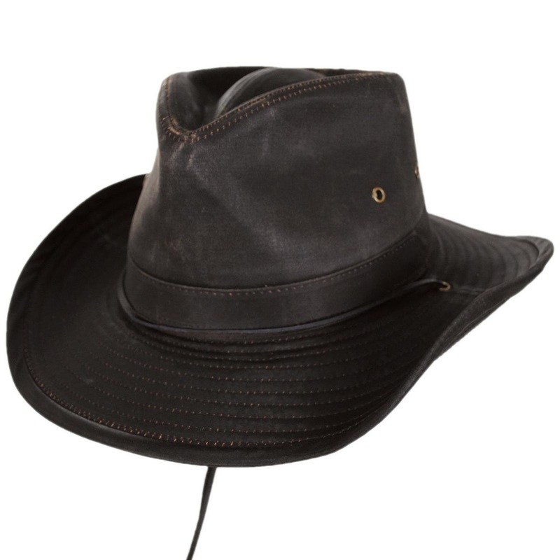 Weathered UPF 50+ Cotton Outback Hat BROWN S