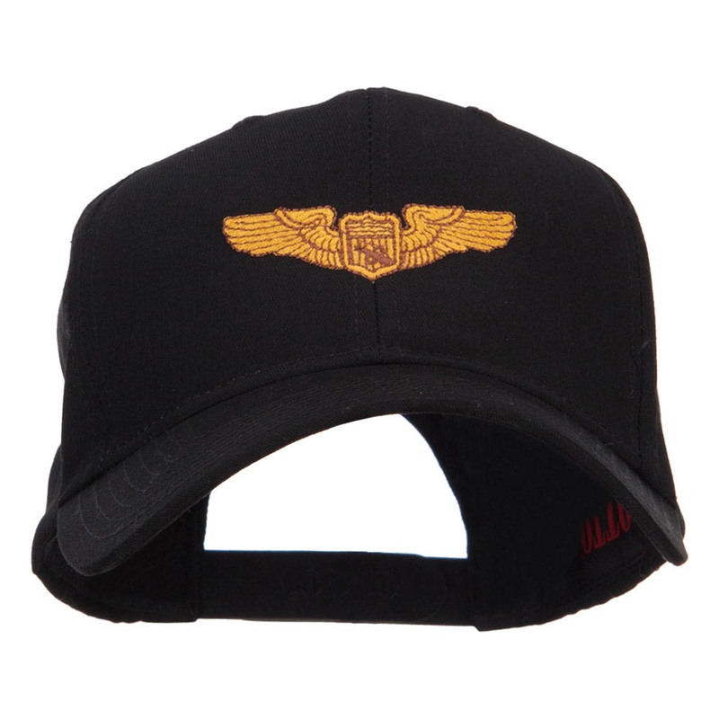 Astronaut Badge Embroidered Cap Black One Size