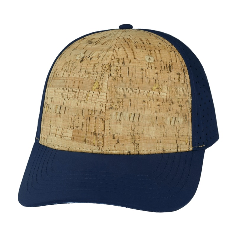 Blank – 6 Panel – Cork – Dark Blue (Unisex) – Laser Mesh