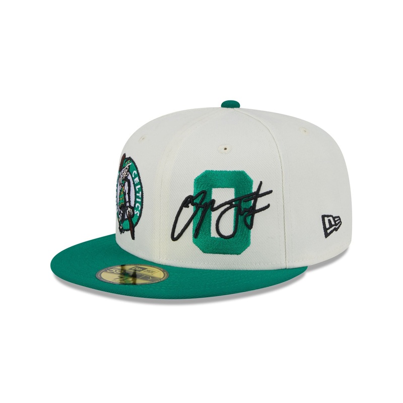 Boston Celtics Jayson Tatum Chrome White 59FIFTY Fitted Hat 7