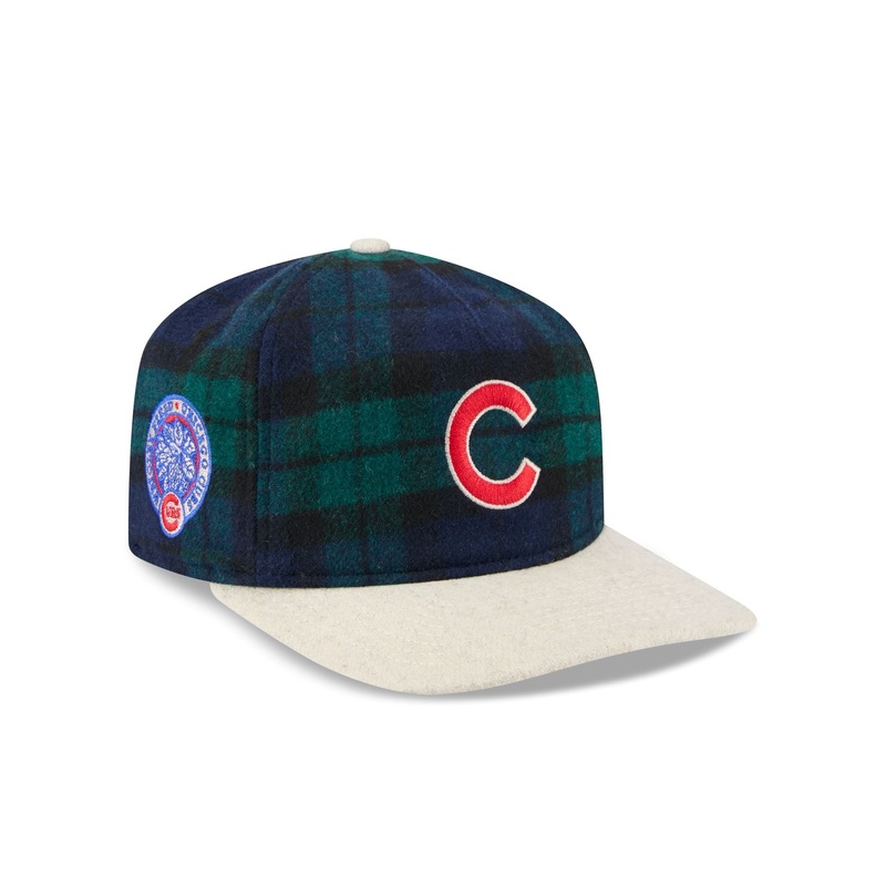 Chicago Cubs Plaid Letterman 19TWENTY Adjustable Hat One Size