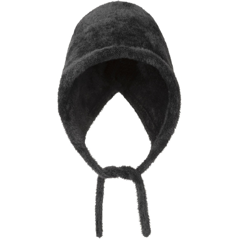 Faux Fur Knit Bonnet Butter Chiffon 1SFM