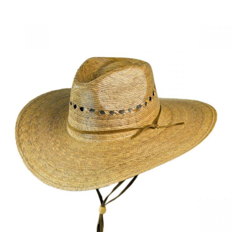 Gardener Lattice Palm Straw Wide Brim Hat NATURAL S/M