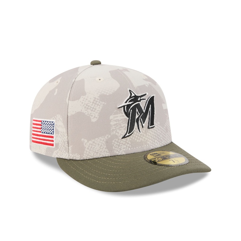 Miami Marlins Armed Forces Day 2025 59FIFTY Fitted Hat 7
