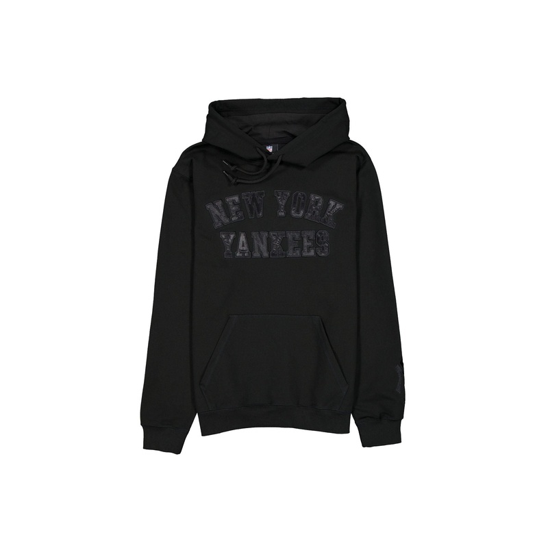 New York Yankees Black on Black Logo Select Hoodie S