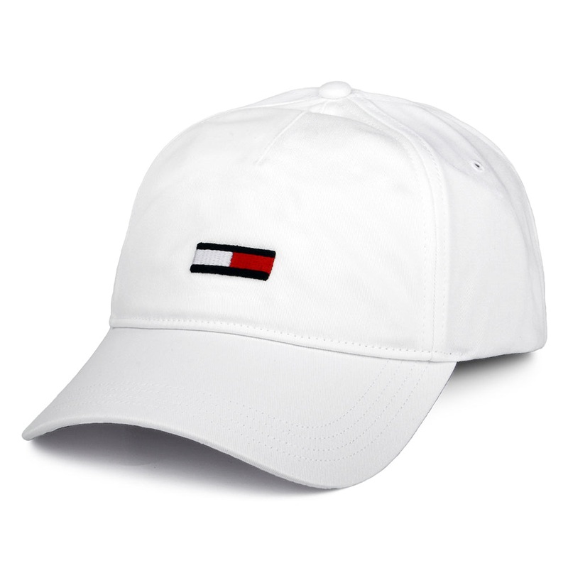 Tommy Hilfiger Hats TJM Flag Baseball Cap – White Adjustable