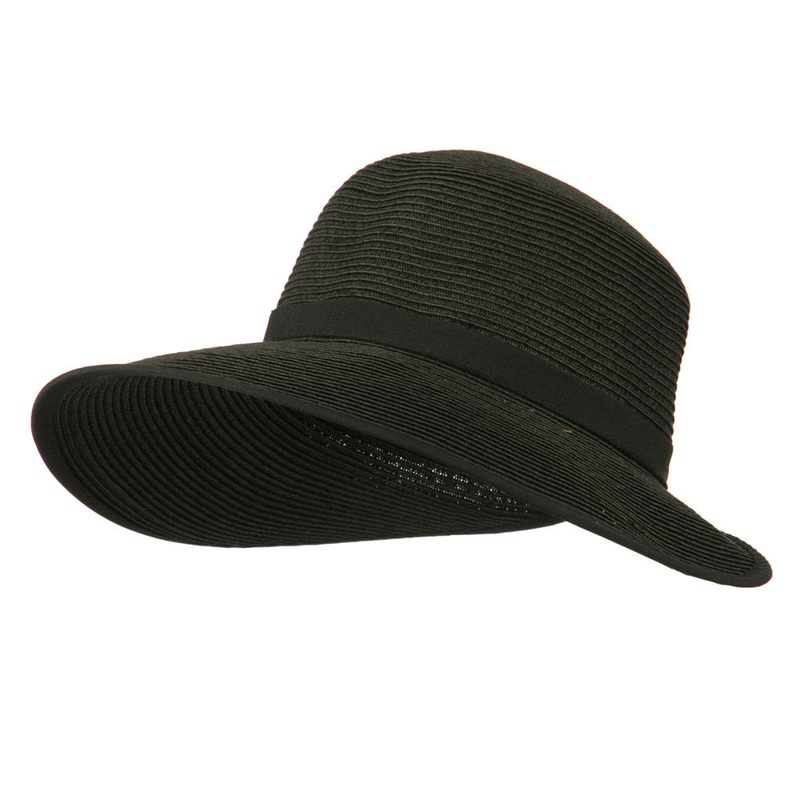 UPF 50+ Protective Wide Brim Sun Hat Black One Size