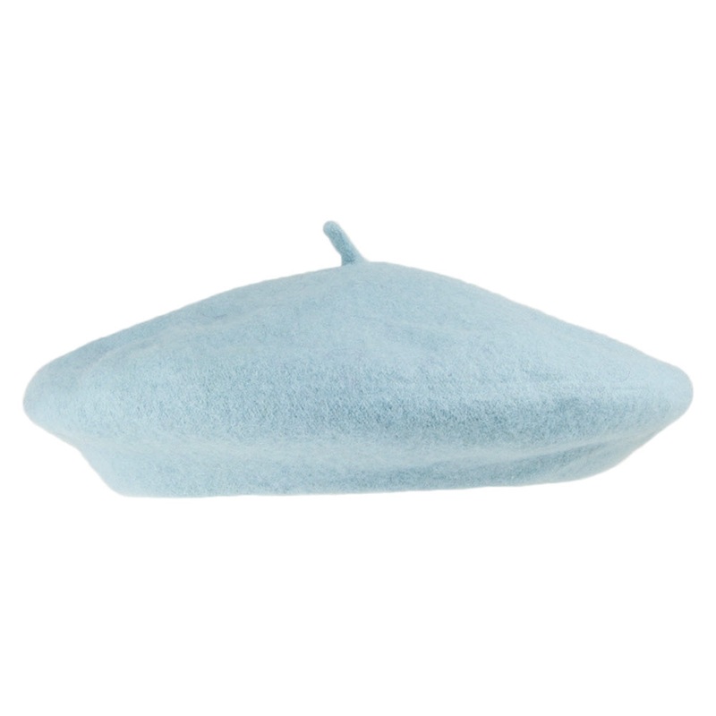 Wool Fashion Beret Light Blue Wholesale Pack Prepack