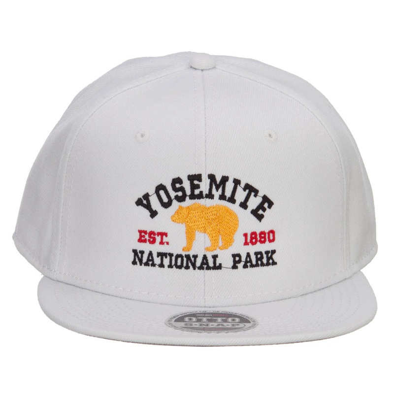 Yosemite National Park Embroidered Flat Bill Cap Yellow One Size