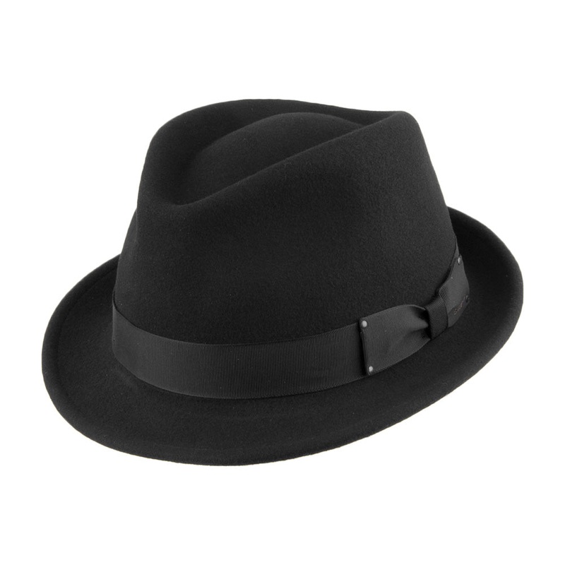 Bailey Hats Wynn Crushable Trilby Hat – Black S