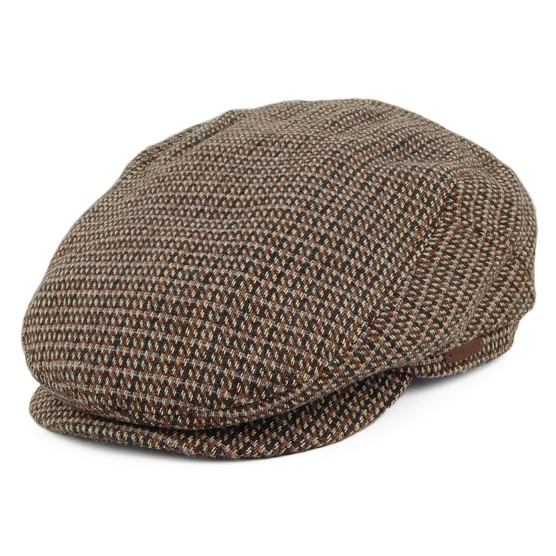 Barts Hats Oslo Houndstooth Flat Cap – Khaki M