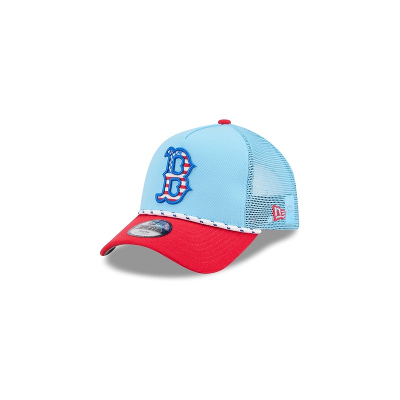 Boston Red Sox Independence Day 2025 Kids 9FORTY M-Crown A-Frame Trucker Hat Youth