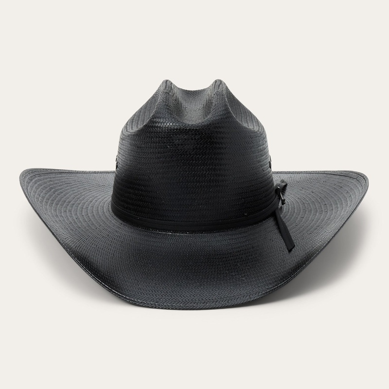 Coal Mine 10X Straw Cowboy Hat Black 6 3/4