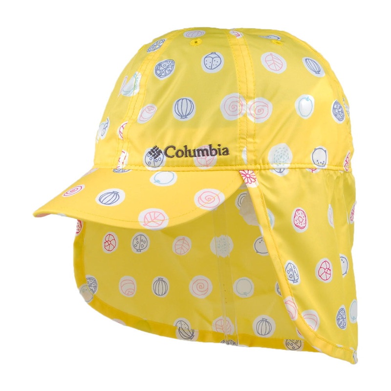 Columbia Hats Kids Cachalot II Buttercup Polka Flap Cap – Yellow Kids – 1-Size
