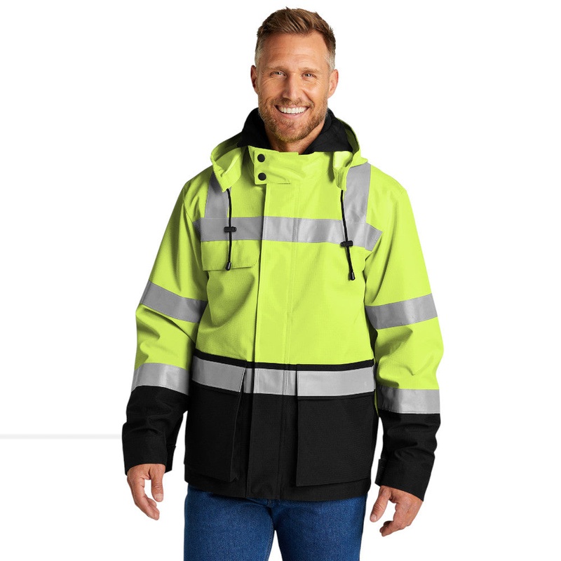 CornerStone CSJ502 ANSI 107 Class 3 Waterproof Ripstop 3-In-1 Parka Yellow S