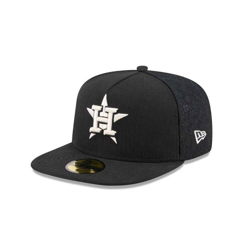 Houston Astros Black Mesh 59FIFTY A-Frame Fitted Hat 7