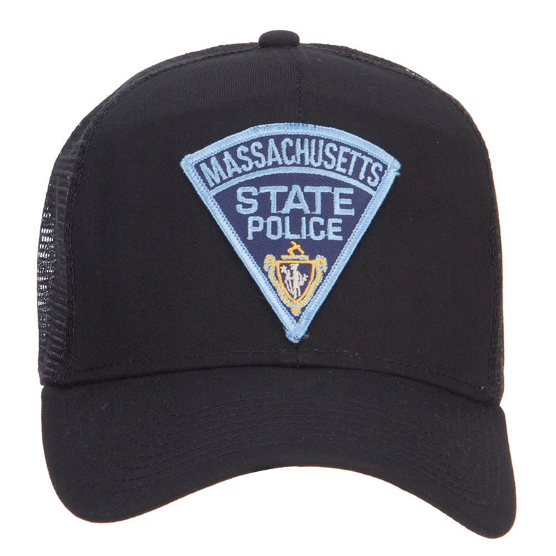 Massachusetts State Police Patched Mesh Cap Black One Size