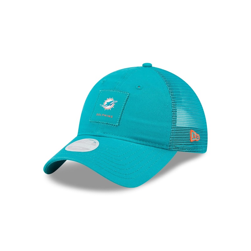 Miami Dolphins Women’s Square Stitch 9TWENTY Trucker Hat One Size