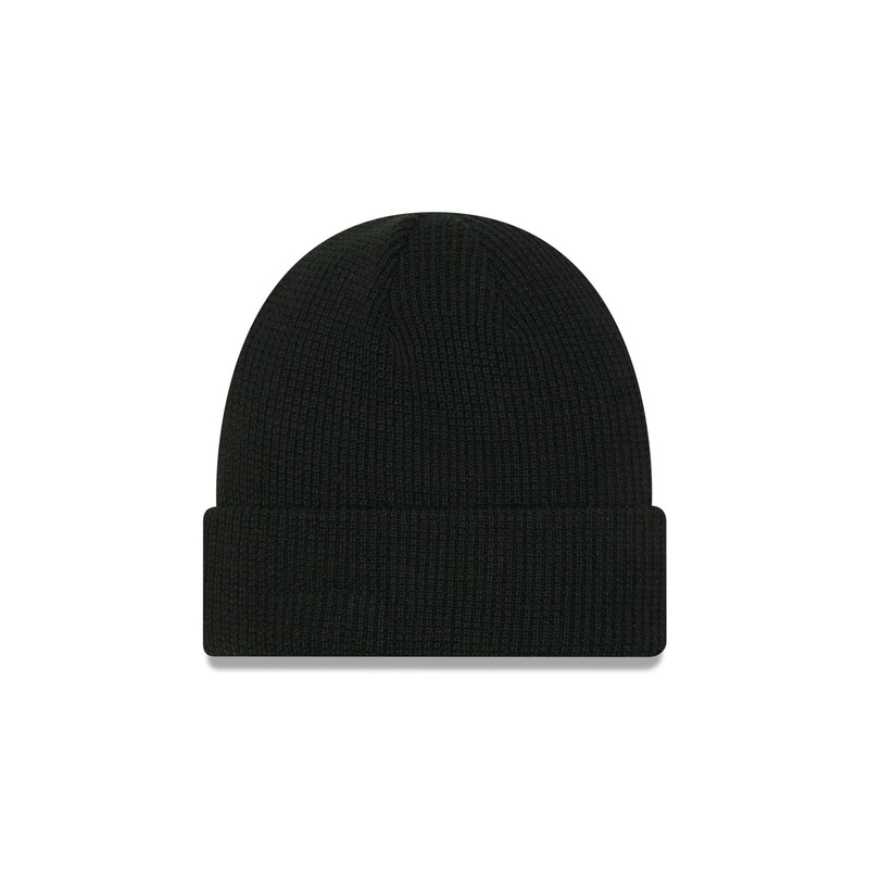New Era Cap Black Waffle Knit Beanie One Size