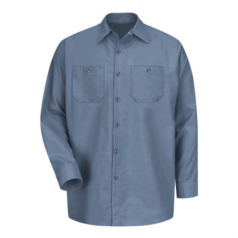Red Kap SP14 Industrial Long Sleeve Work Shirt – Postman Blue Postman Blue S