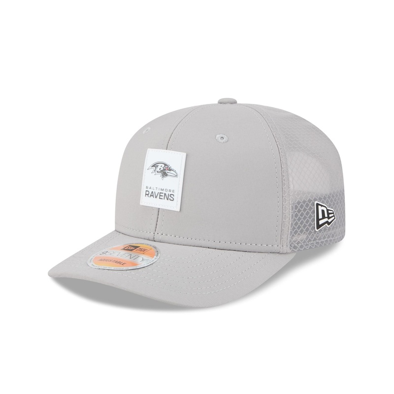 Baltimore Ravens 2025 Sideline Hot Weather Gray 9SEVENTY Trucker Hat One Size