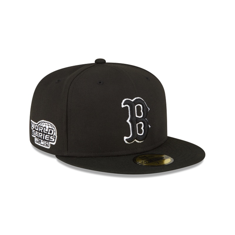 Boston Red Sox Sidepatch Black 59FIFTY Fitted Hat 7