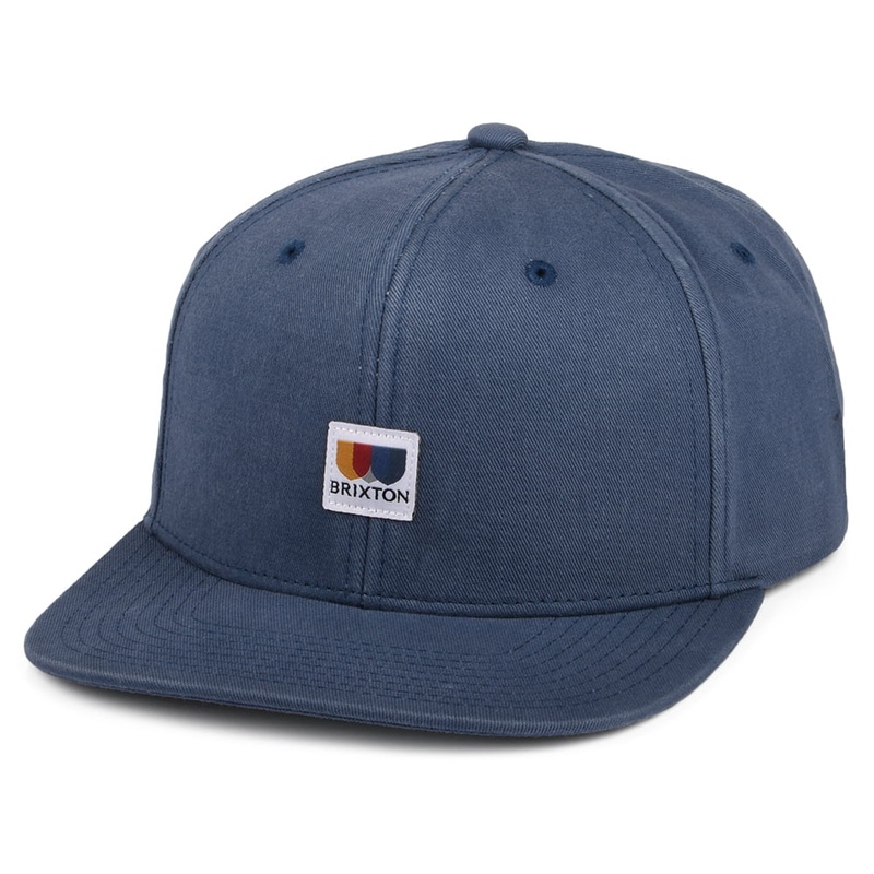Brixton Hats Alton MP Snapback Cap – Washed Blue Adjustable