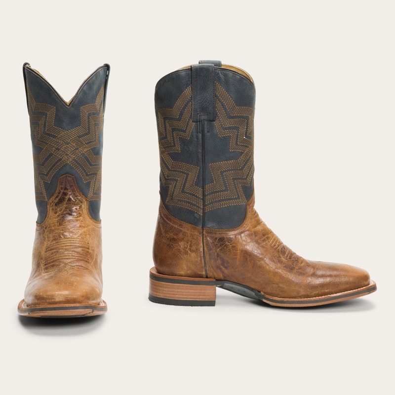 Goddard Burnished Blue & Brown Leather Boot Brown 7 D