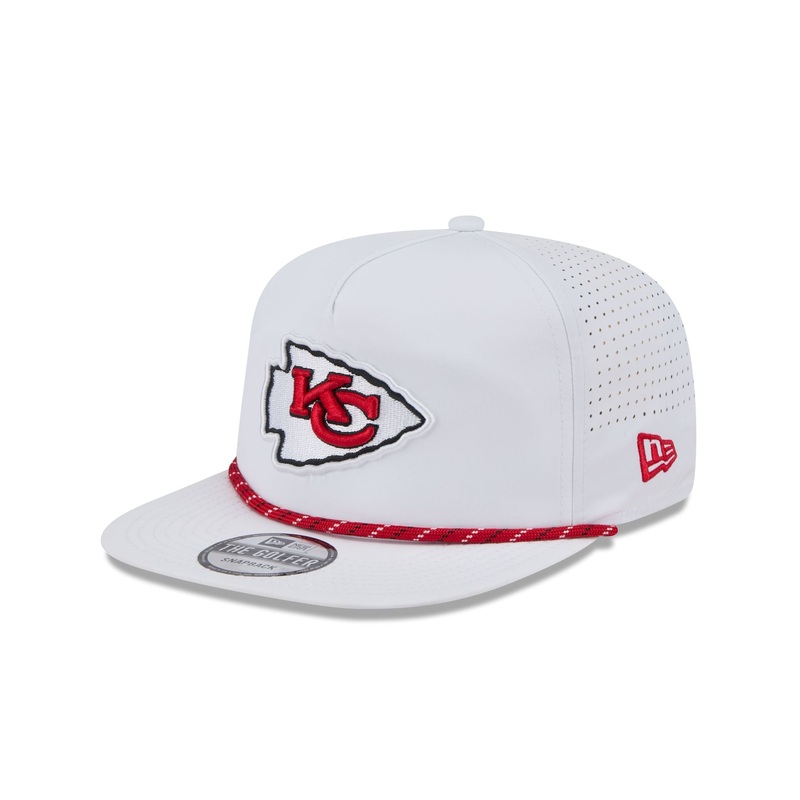 Kansas City Chiefs Optic White Performance Rope Golfer Hat One Size