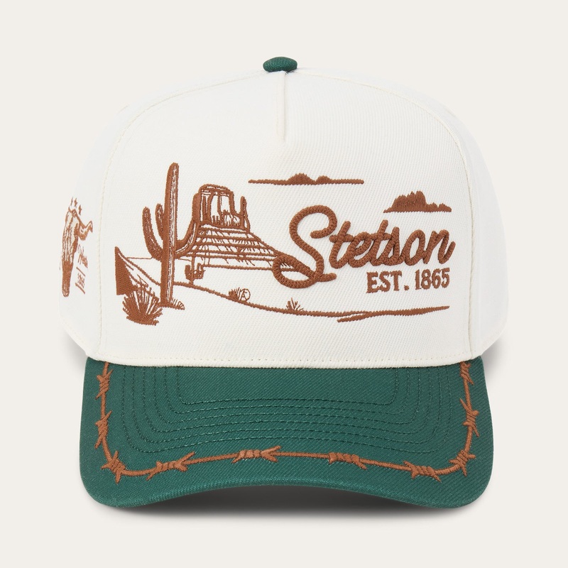 Landscape Trucker Hat Off White / Green O/S