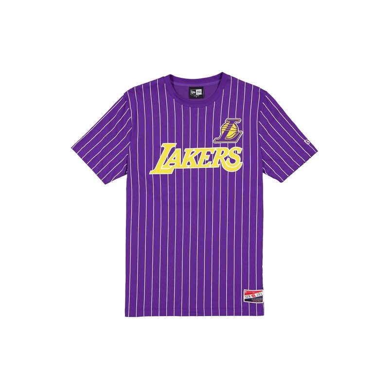 Los Angeles Lakers Throwback Pinstripe Wordmark T-Shirt S