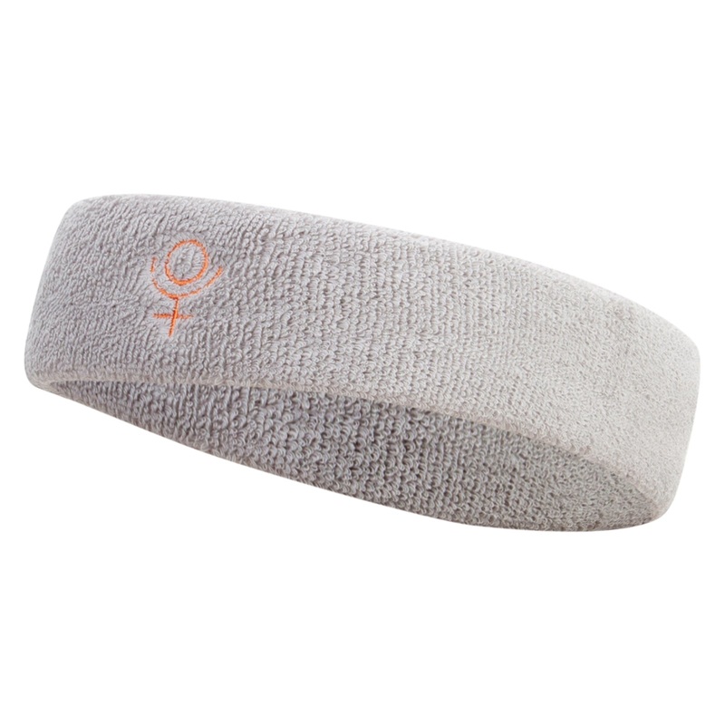 Pluto Logo Embroidered Head Band (Terry) Lt Grey One Size
