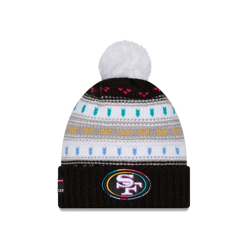 San Francisco 49ers 2025 Crucial Catch Women’s Pom Knit Hat One Size