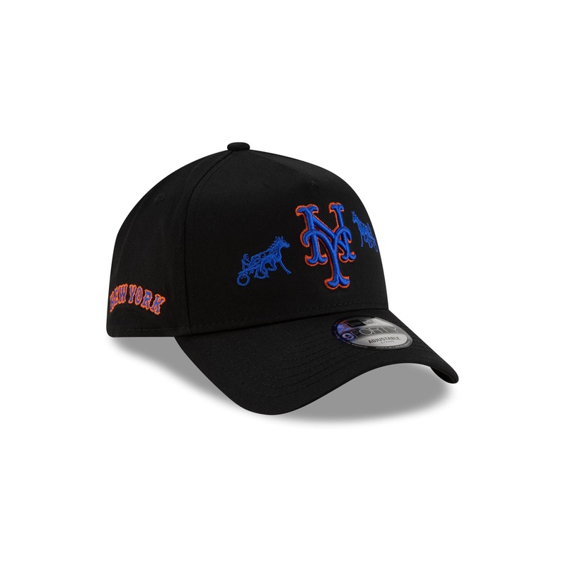 Siegelman Stable x New York Mets Black 9FORTY A-Frame Snapback Hat One Size