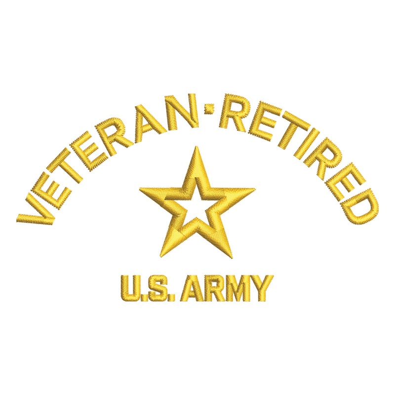 Star US Army Veteran Retired Symbol Star US Army Veteran Retired Symbol One Size
