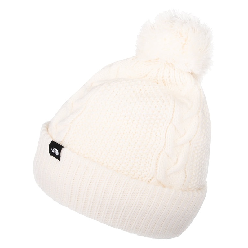 The North Face Hats Minna Cable Knit Bobble Hat – White 1-Size