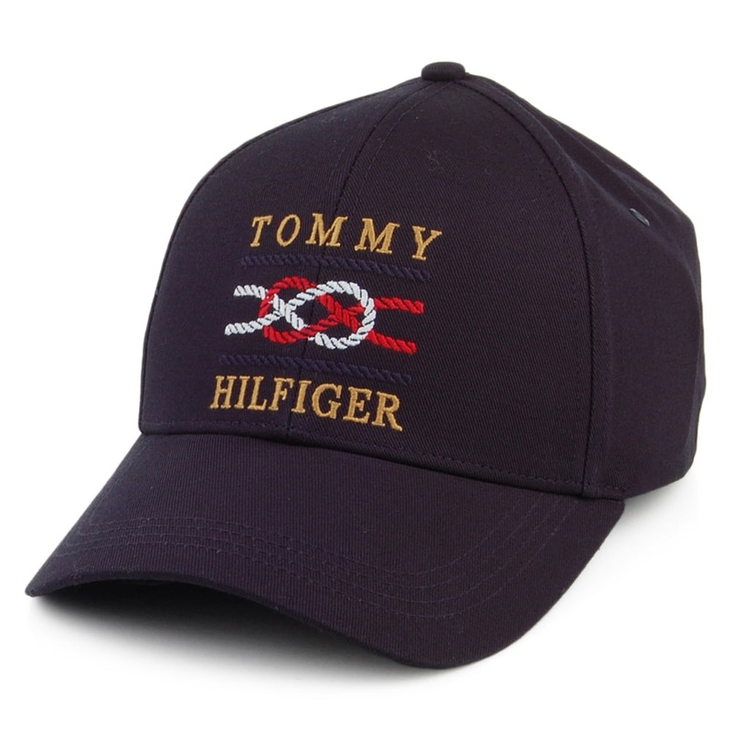 Tommy Hilfiger Hats Season Icon Sailing Knot Baseball Cap – Navy Blue Adjustable