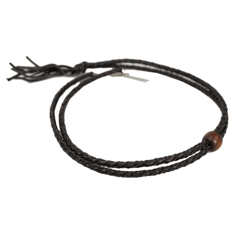 Wholesale Leather Braid Chin Cord/Strap B2B Pre-Pack BLACK (12) ONE SIZE