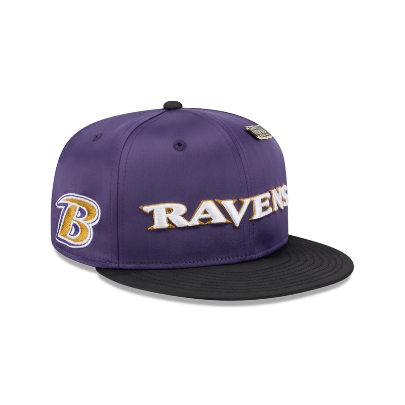 Baltimore Ravens Spring Satin 59FIFTY Fitted Hat 7