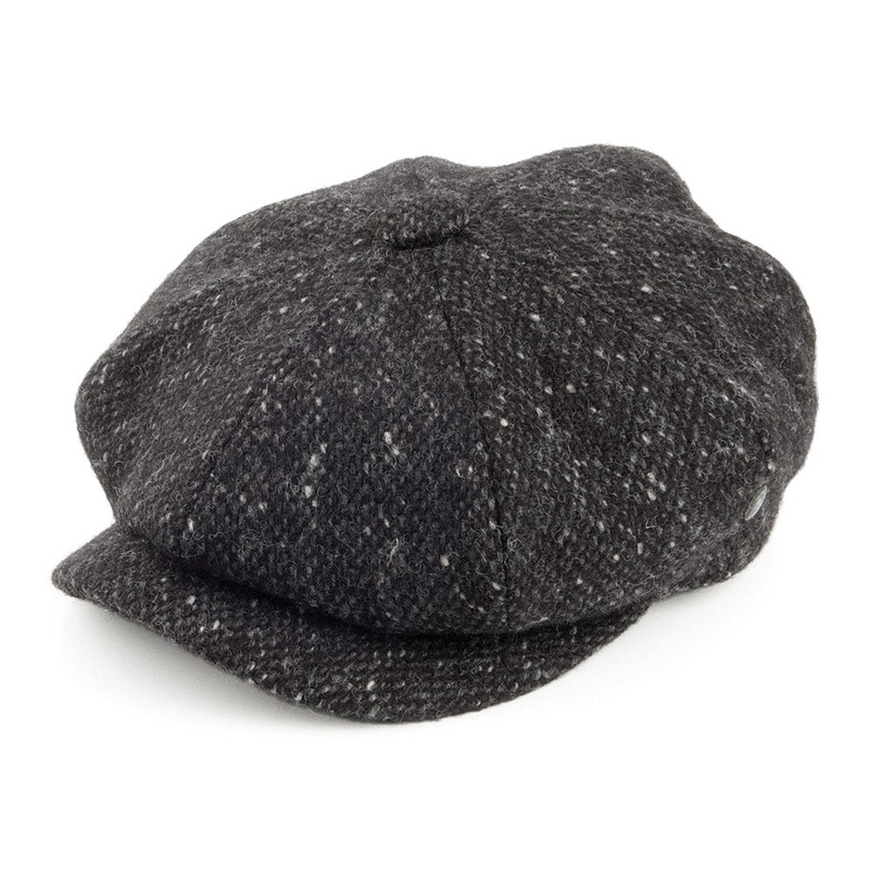 City Sport Donegal Tweed Marl Newsboy Cap – Charcoal S