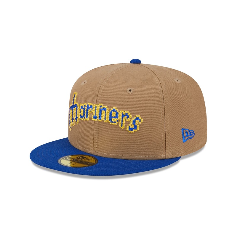 Seattle Mariners Classic 8-Bit Wordmark 59FIFTY Fitted Hat 7